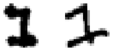 Misclassified test digits that were actually 1
