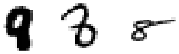 Misclassified test digits that were actually 8