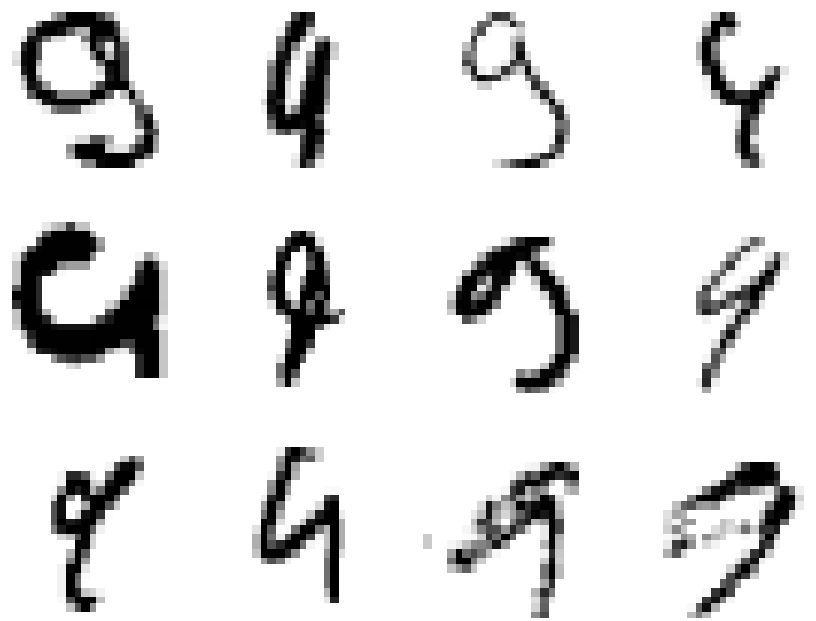 Misclassified test digits that were actually 9